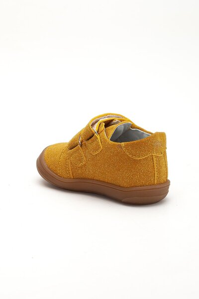 Dilimler Ayakkabı Şirinbebe Orthopedic Men's İlkadım Baby Shoes Yellow Double Velcro