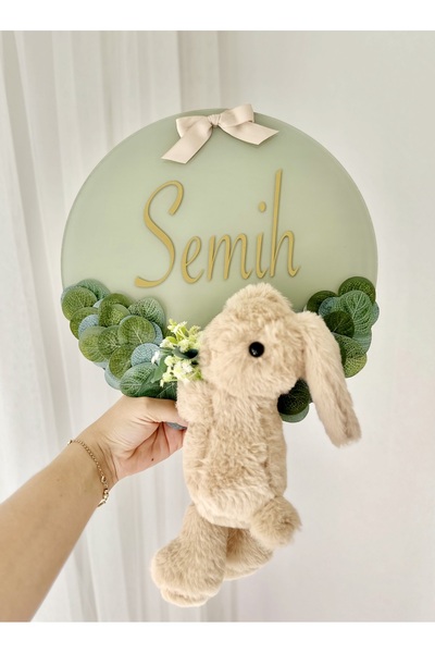 lookatelier Kişiye Özel Tavşanlı Tasarım Pleksi Kapı Süsü