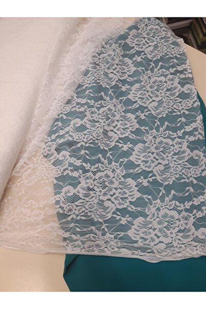 Safir Kumaş Gelinlik ve Nikah Kıyafeti İçin İncecik Yumuşacık Lez Dantel 1 Metre