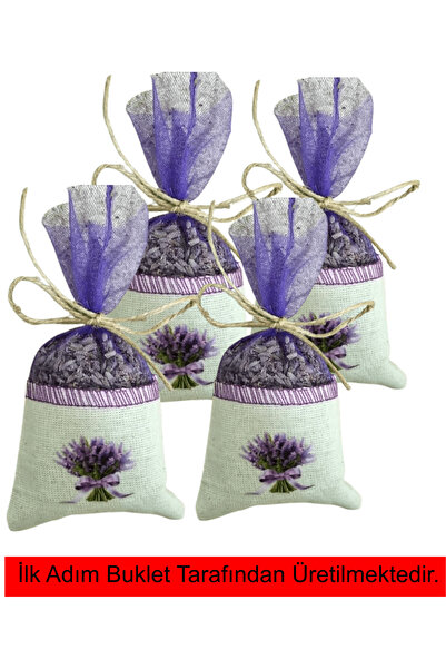 ilkadimbuklet 25 Adet Isparta Kuyucak Lavantası Tüllü Lavanta Kesesi İçi Dolu Organik