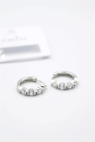 HarmonyAura Jewelled Earrings - Silver