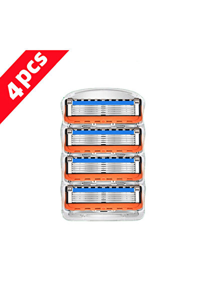 Choice4 4 قطع شفرات حلاقة جديدة من 5 طبقات، شفرات بديلة، ماكينة حلاقة آمنة لل...