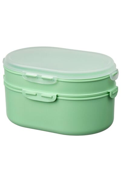 IKEA COZY ROOM - Utbjuda kapaklı plastik saklama kabı, açık yeşil, 0,2 lt x 0...