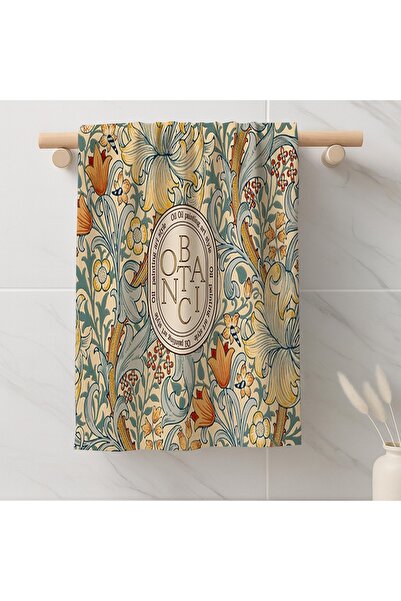 Else Dekor Botanical Patterned Decorative Washable Cotton Bathroom Kitchen Oven Hand Towel
