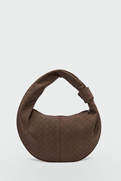 Shule Bags Cove Süet Omuz Çantası Kahve