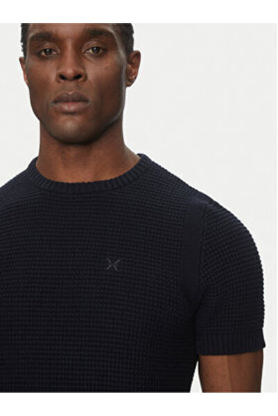 Richmond X Ανδρικό Πουλόβερ UMP25113TS Μπλε Σκούρο Μπλε