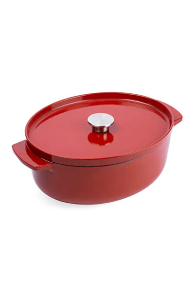 Kitchenaid Cast Iron Oval Casserole with Lid 30cm