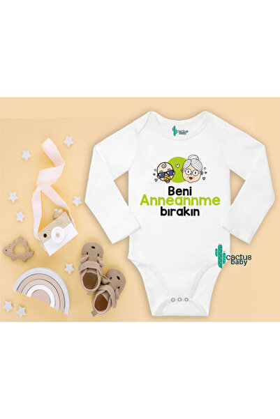 CACTUS COLLECTION Grandmother Grandmother Written Baby Bodysuit 100% Cotton