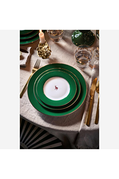 Pip Studio Love Birds Yeşil Porselen Pasta Tabağı 17 Cm