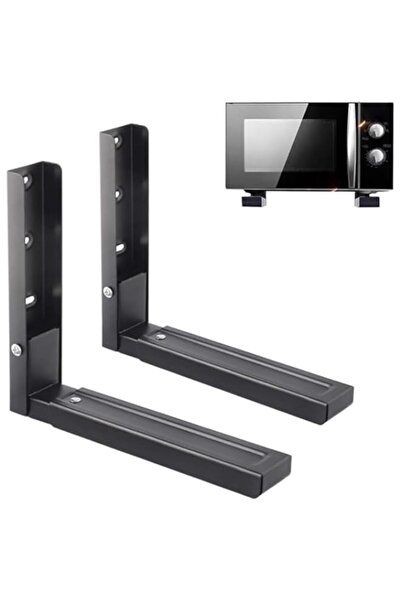 Generic حوامل فرن الميكروويف X-spring، قابلة للطي وقابلة للتعديل وعمق التعليق لتوفير المساحة، مثبتة على الحائط