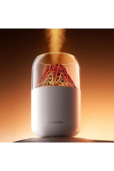 Generic COREXPOWER Portable Mini Air Purifier, 300ml Small Cool Mist Volcano Shape Humidifier with Color LED