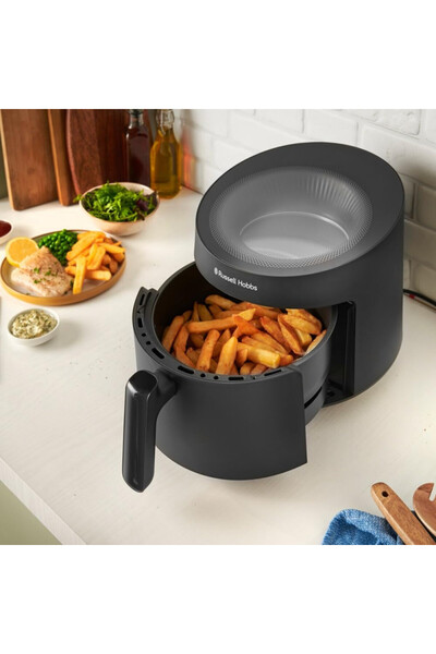 RUSSELL HOBBS Friteuză cu aer cald SatisFry Panoramic 27420-56, 1650W, 5.5l, 10 moduri, Termostat, Temporizator, Negru