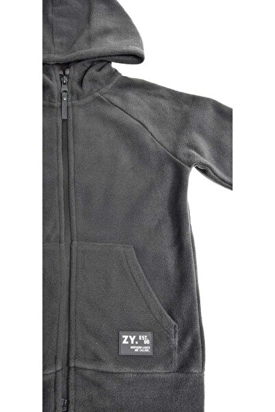 ZY Fleece jacket with zipper and hood