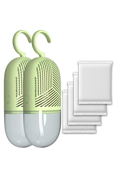 Generic جهاز امتصاص الرطوبة المعلق، عبوتان من أجهزة إزالة الرطوبة القابلة لإعادة الاستخدام بزاوية 360 درجة للخزانة، تتضمن