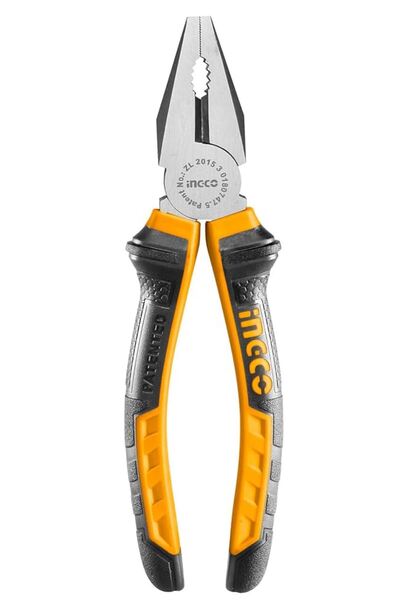 Ingco كماشة مركبة HCP08168 - كماشة متعددة الاستخدامات شديدة التحمل مع قبضة مريحة للكهرباء