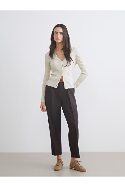 LC Waikiki Peak New Season Waist Belted Loose Fit Women's Pleated Trousers