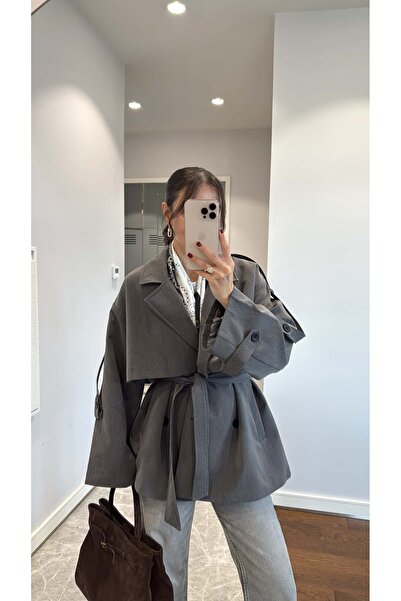 sinemkivanc co OVERSİZE DÜŞÜK OMUZ TRENÇKOT