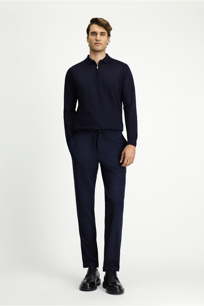 Kiğılı Класически панталони с еластична талия и шнур