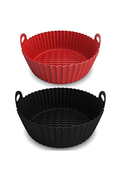 Generic Silicon Air Fryer Liner - 2 Pcs Non-Stick Reusable Air Fryer Liners - Replacement for Flammable Parc