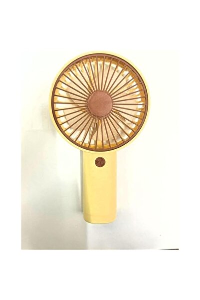 Generic مروحة يدوية محمولة قابلة لإعادة الشحن، تعمل بالبطارية، باللونين الوردي والأصفر (الأصفر)