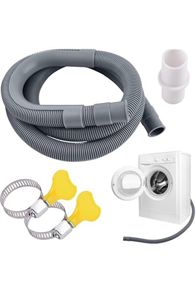 Generic خرطوم تصريف الغسالة Joyzzz، مجموعة أنبوب تمديد خرطوم التصريف العالمي مع محول تمديد واحد،