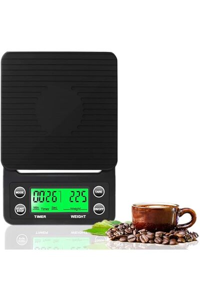 Generic ميزان مطبخ كهربائي دقيق بشاشة LCD كبيرة وواضحة، ميزان قهوة إلكتروني د...