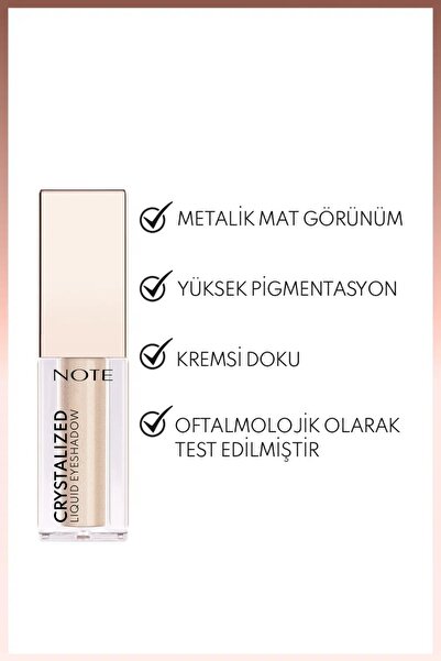 NOTE Crystalized Liquid Eyeshadow Likit Metalik Göz Farı - 09 Cashmere Road