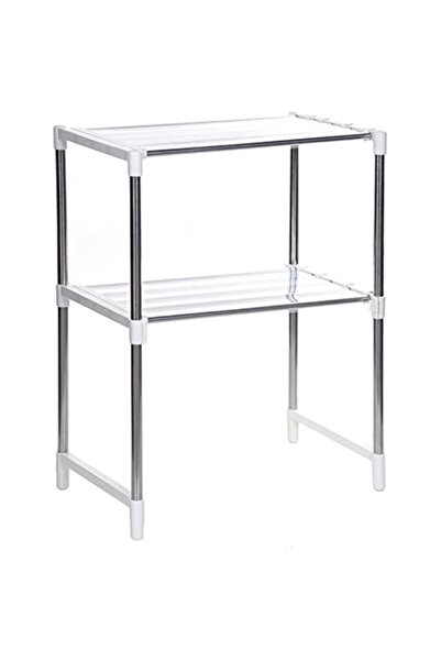 Generic رف تخزين قابل للتعديل من طبقتين مناسب للميكروويف