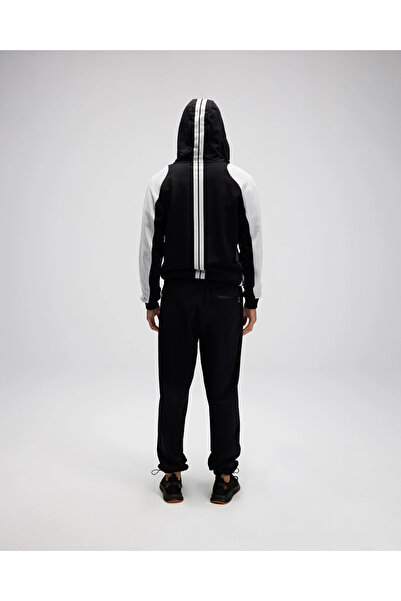 Ellesse Em560-Bk Zippered Hooded Men's Sweatshirt - Black