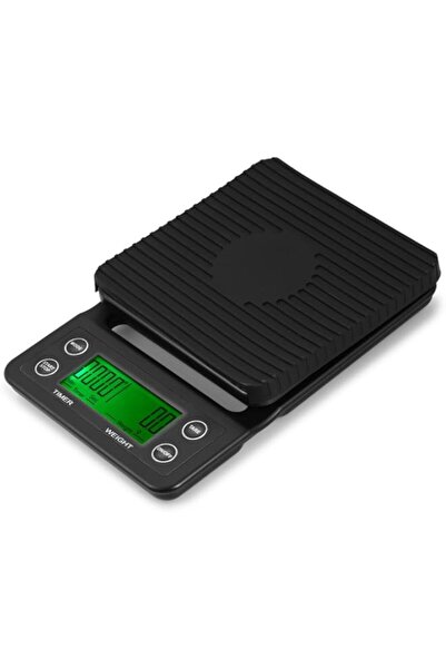 Generic ميزان مطبخ كهربائي دقيق للقهوة بالتنقيط بسعة 5 كجم/0.5 جم مع شاشة LCD كبيرة وواضحة