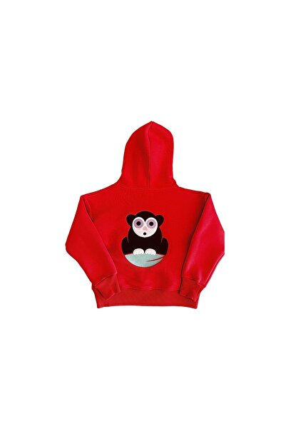 Beynlab Children's Sweatshirt Tarsier Hoodie Pomegranate