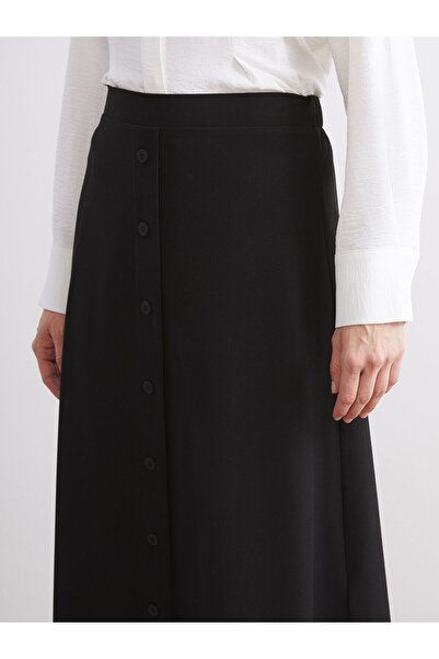 LC Waikiki Black Elastic Waist A-Line Skirt