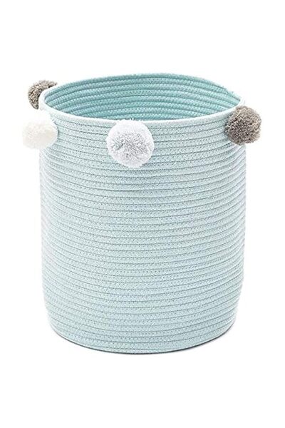 Generic INS Style Dirty Clothes Cotton Rope Storage Basket Hair Ball Storage Basket Laundry Basket Toy Stora