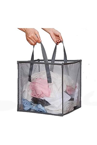 Generic athus Mesh Popup Laundry Hamper, Collapsible Laundry Basket with Handles Portable Foldable Durable D