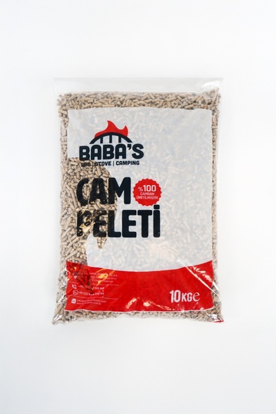 ÇAM PELETİ / ÇAP: 6 MM / 10 KG POŞET / BABA'S STOVE