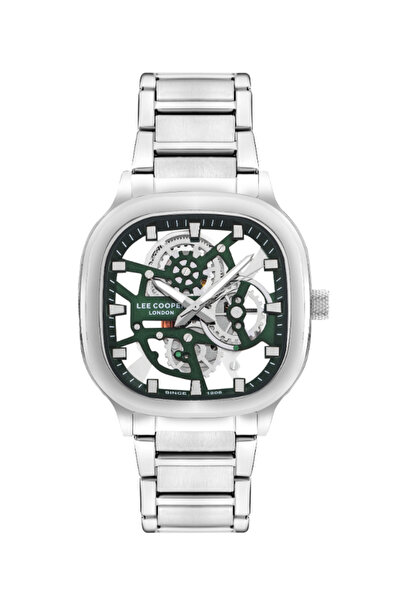 Lee Cooper ساعة رجالية تناظرية بمينا أخضر - LC07974.370