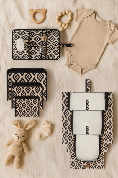 MorPort 6'lı Bavul Organizer ve Alt Açma Hastane Çıkışı Set (Bej)