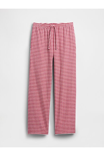 GAP Kadın Kırmızı Softest Flannel Pijama Altı