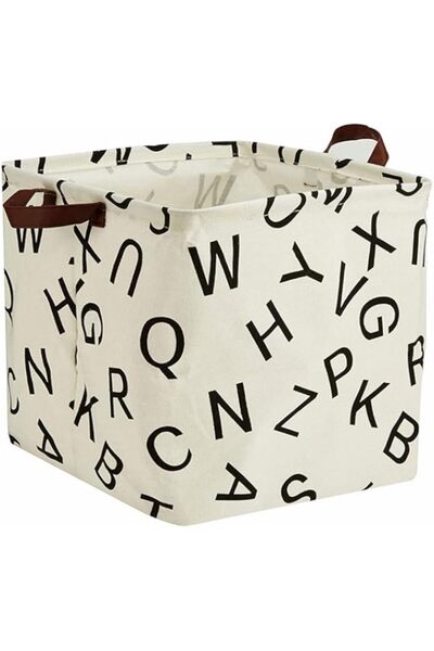 Generic Zaleonline Square Storage Basket Canvas Collapsible Organizer Bins for Book, Nursery, Kid's Toys, Cl