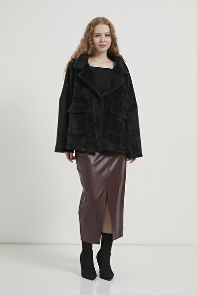 Arma Life Armalife 7008 Women's Short Coat with Collar Detail, Pockets and Buttons