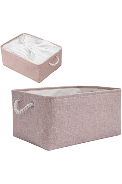 Generic Baoly Closet Storage Basket, Collapsible Fabric Storage Basket with Drawstring Closure, Linen Storag