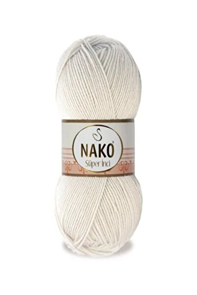 NAKO 5 Κομμάτια Σούπερ Πέρλα Πλεκτό Κλωστό 6383 Μανιτάρι Μπεζ