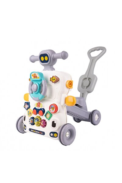 MalPlay Interactive transformable 6-in-1 walker with steering wheel, comfortable seat, activity panel