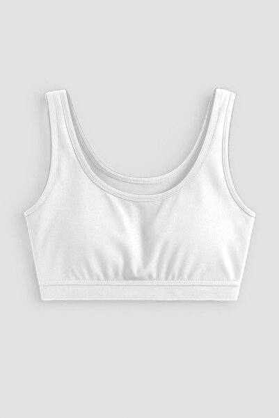 İLKE İÇ GİYİM Women's Wide Strap Padded Basic Sports Tank Top 3 Pieces