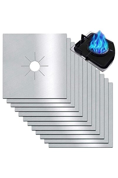 Generic سجادات حماية سطح الموقد من نوفولان مقاس 27×27 سم - مقاومة لدرجات الحرارة العالية -150~260 درجة مئوية، مصنوعة من ألياف زجاجية نانوية