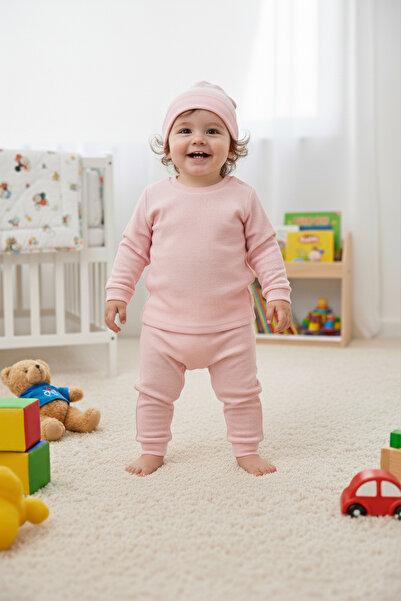 DIMPLE BABY طقم أطفال مرن من القطن العضوي مكون من 3 قطع من Bereli