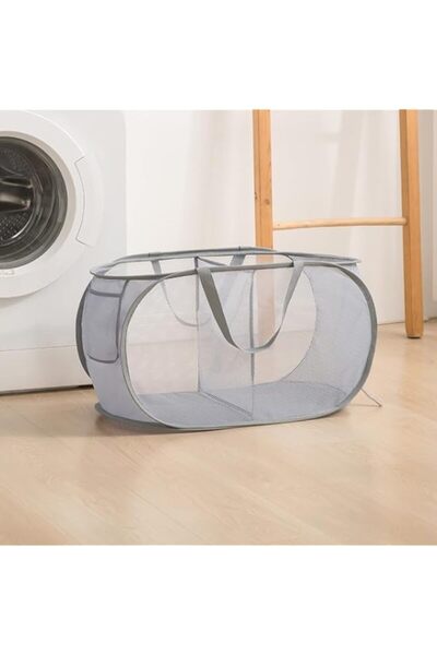 Generic DDongdongqiang Laundry Basket Clothes Hamper 2 Sections Clothe Sorter Bin,Collapsible Clothes Washin
