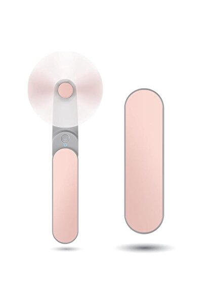 Generic مروحة صغيرة محمولة باللون الوردي، مروحة سفر قابلة لإعادة الشحن بسرعتين [9-15 ساعة عمل]، جيب USB صغير محمول