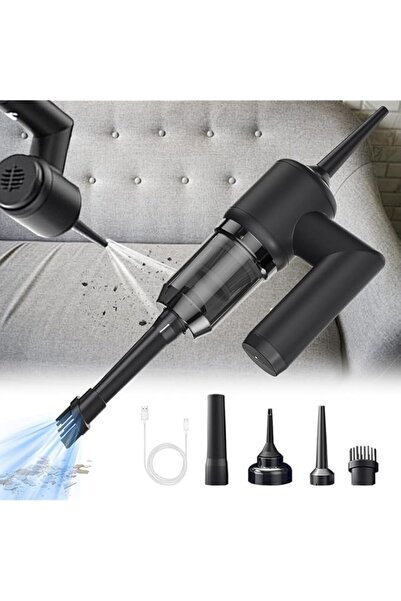 Generic مكنسة كهربائية محمولة للسيارة، قوة شفط كبيرة 9000 باسكال، مكنسة كهربائية لاسلكية للسيارة، متعددة الوظائف