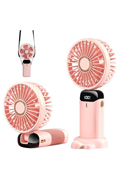 Generic مروحة يدوية محمولة، مروحة صغيرة بخمس سرعات للرياح مع خاصية العلاج بالروائح، مريحة للغاية للسفر في الهواء الطلق